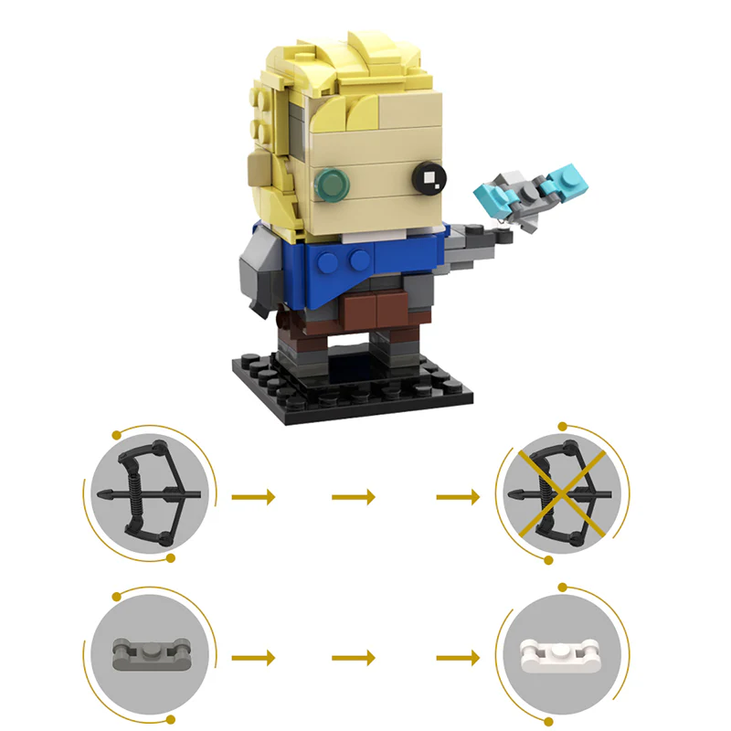 GOBRICKS MOC 131208 VALORANT Sova Brickheadz - YWOBB