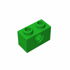 GOBRICKS GDS-623  Brick 1 x 2 with Hole - YWOBB