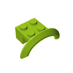 GOBRICKS GDS-1319 Mudguard 4 x 2 1/2 x 1 with Arch Round - YWOBB