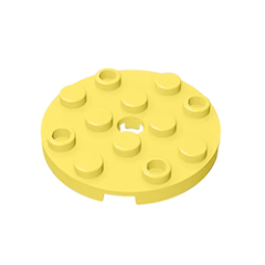 GOBRICKS GDS-841 Round 4 x 4 with Hole - YWOBB