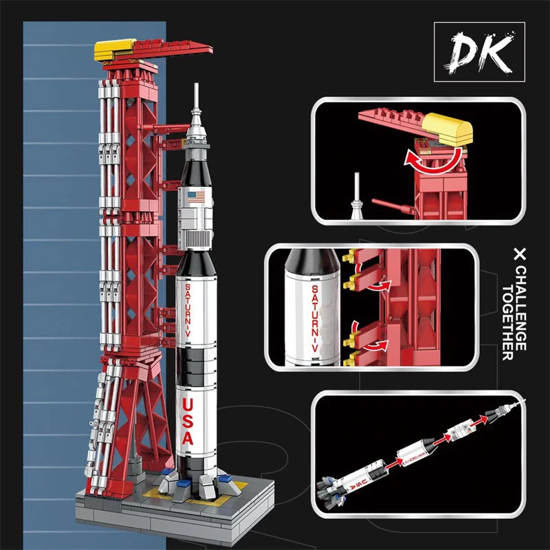 DK 7022 Mini Apollo Launch Pad and Rocket - YWOBB