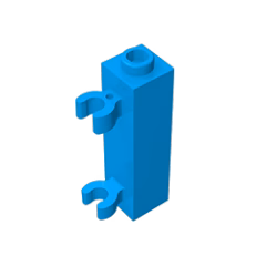 GOBRICKS GDS-738  Modified 1 x 1 x 3 with 2 Clips Vertical - YWOBB