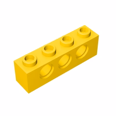 GOBRICKS GDS-625  Brick 1 x 4 with Holes - YWOBB