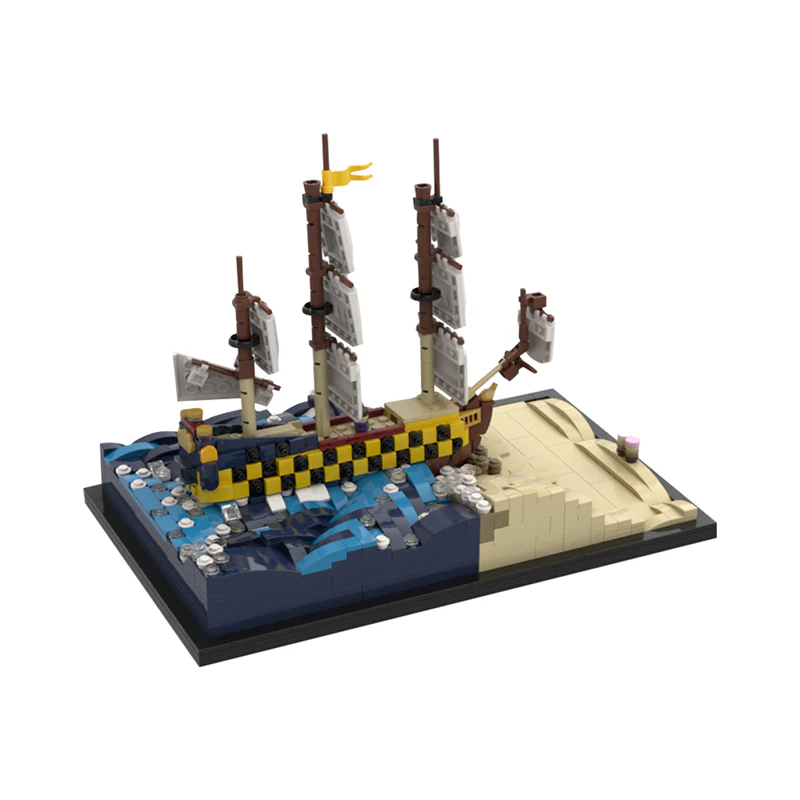 GOBRICKS MOC 184284 The Unicorn breaches through the dunes - YWOBB