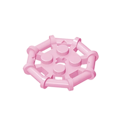 GOBRICKS GDS-1075 Modified 2 x 2 with Bar Frame Octagonal, Reinforced, Completely Round Studs - YWOBB