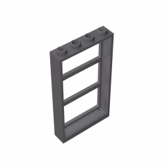GOBRICKS GDS-764 Window 1 x 4 x 6 Frame with 3 Panes - YWOBB