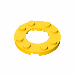 GOBRICKS GDS-842  Round 4 x 4 with 2 x 2 Round Open Center - YWOBB