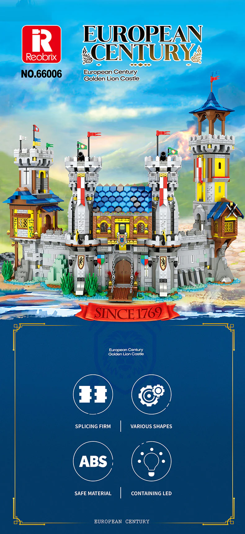 Reobrix 66006 Golden Lion Castle - YWOBB