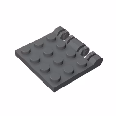 GOBRICKS GDS-1132 Hinge Plate 3 x 4 Locking Dual 2 Finger, 9 Teeth - YWOBB