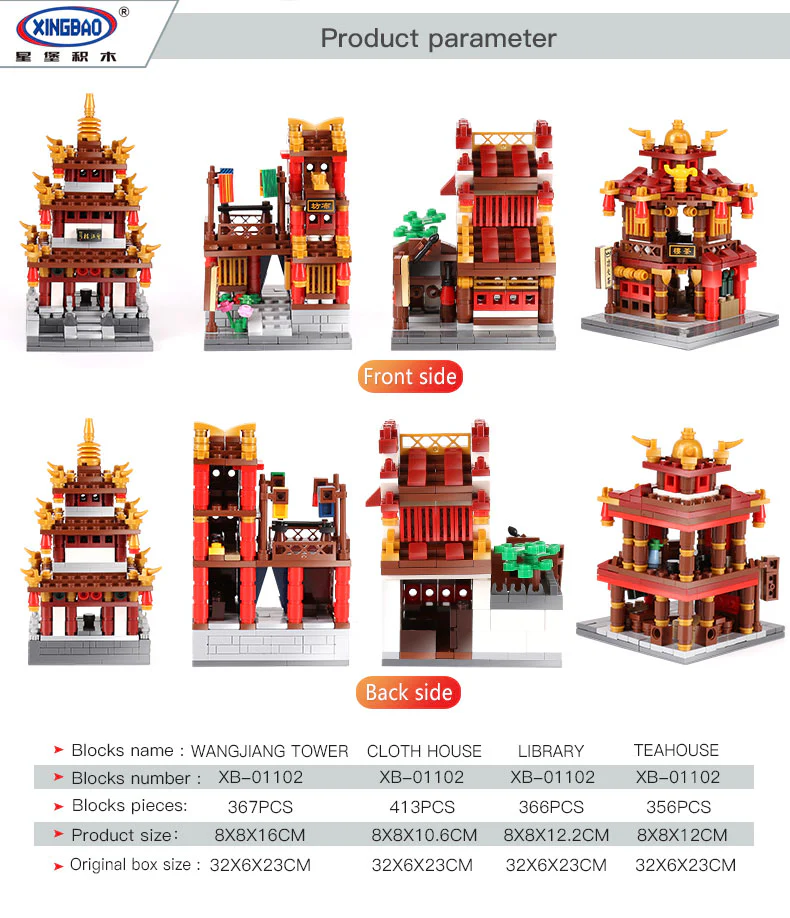 XINGBAO XB-01102 The Teahouse Library Cloth House Wangjiang Tower - YWOBB