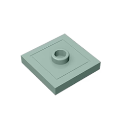 GOBRICKS GDS-805  Modified 2 x 2 with Groove and 1 Stud in Center - YWOBB