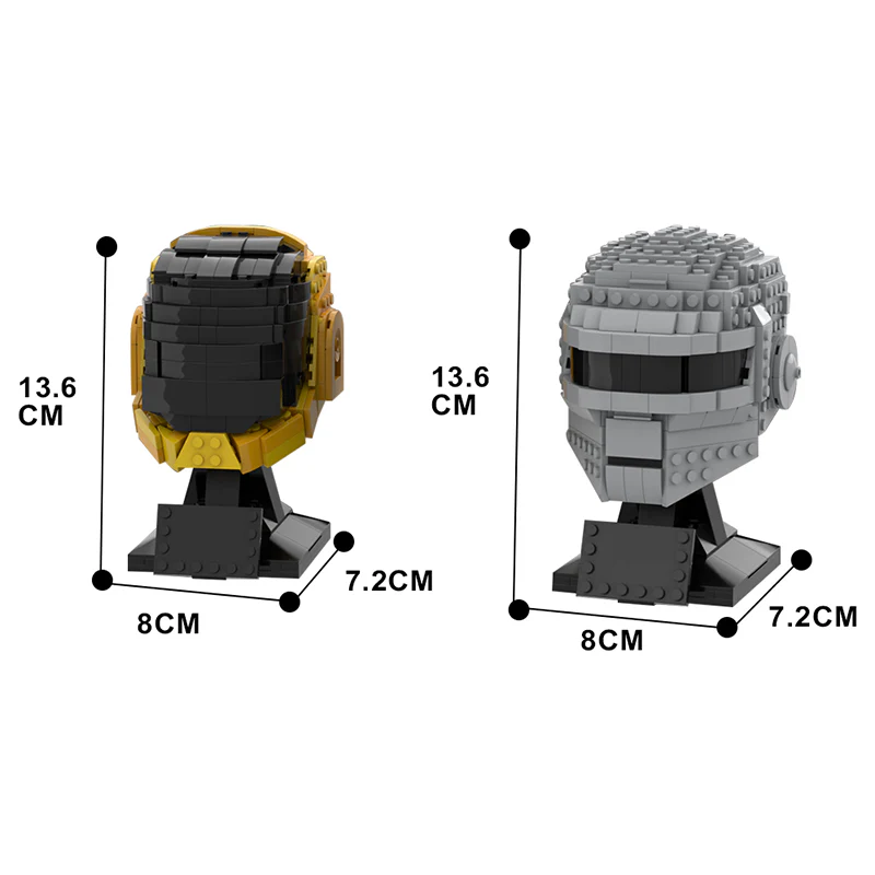 GOBRICKS MOC 90093 Daft Punk (Helmet Collection) - YWOBB
