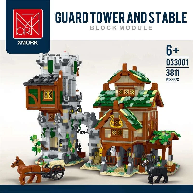 Mork 033001 MEDIEVAL Medieval Guard Tower and Stable - YWOBB