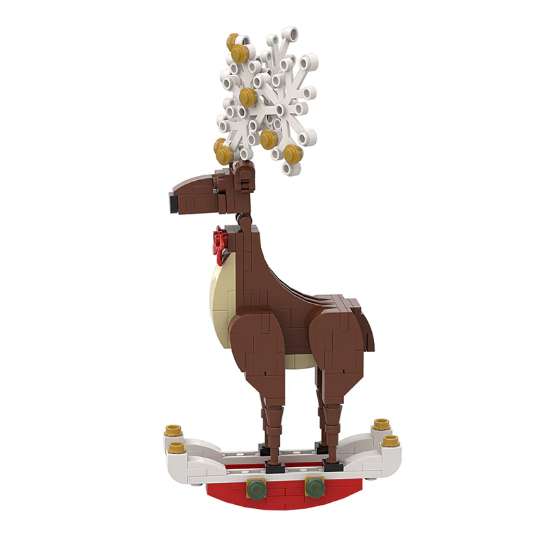 GOBRICKS MOC A0157Y02 Christmas spirit deer ornaments: natural brown - YWOBB