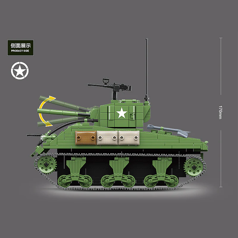 QuanGuan 100081 SHERMAN M4A1 Tank - YWOBB