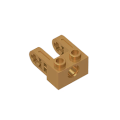 GOBRICKS GDS-1073 Brick 1 x 2 with Hole and Dual Liftarm Extensions - YWOBB
