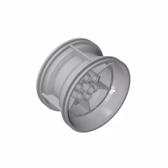 GOBRICKS GDS-1227 Wheel 56mm D. x 34mm Technic Racing Medium, 6 Pin Holes - YWOBB