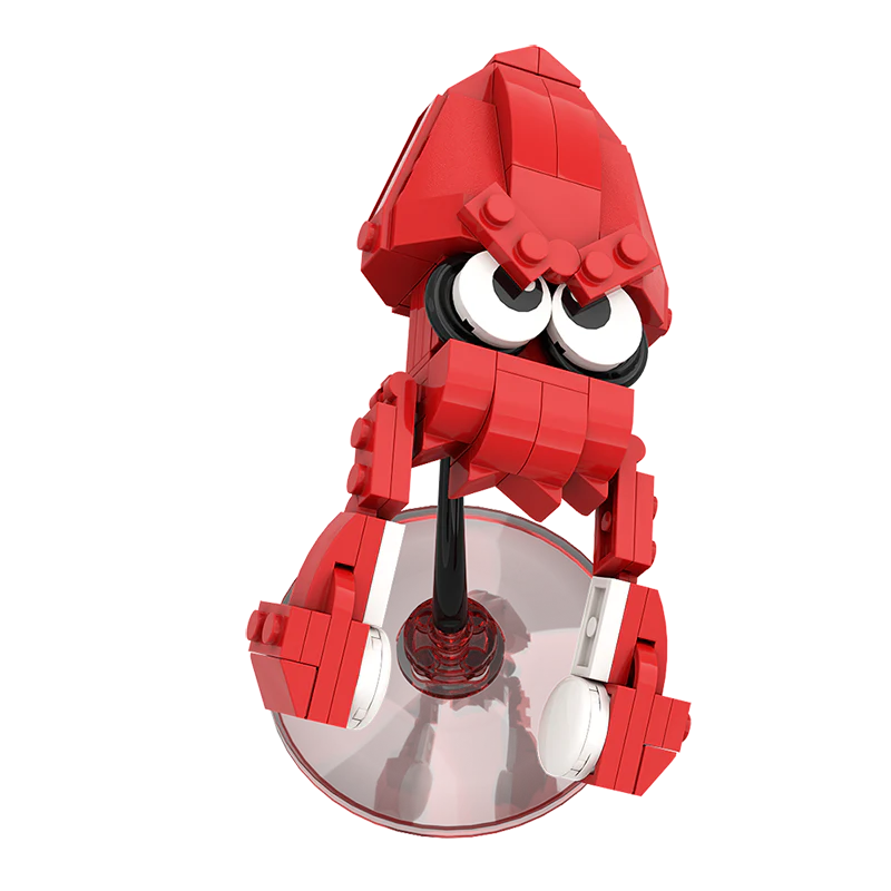 GOBRICKS MOC A0277Y02 red squid - YWOBB