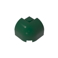 GOBRICKS GDS-2181 Slope Curved 2 x 2 x 1 1/3 Corner Round with Recessed Stud - YWOBB