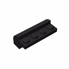 GOBRICKS GDS-712  Curved 2 x 4 x 1 1/3 with 4 Recessed Studs - YWOBB