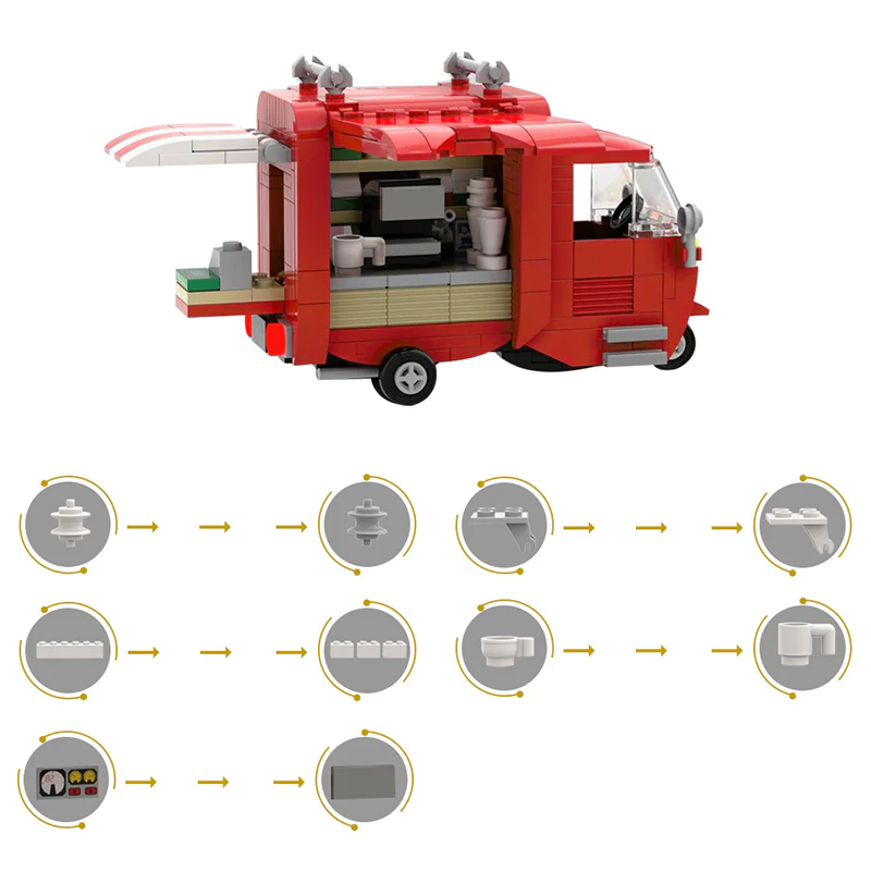 GOBRICKS MOC 130816 Tuk-Tuk Coffee - YWOBB