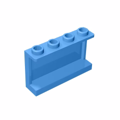 GOBRICKS GDS-787 Panel 1 x 4 x 2 with Side Supports - Hollow Studs - YWOBB