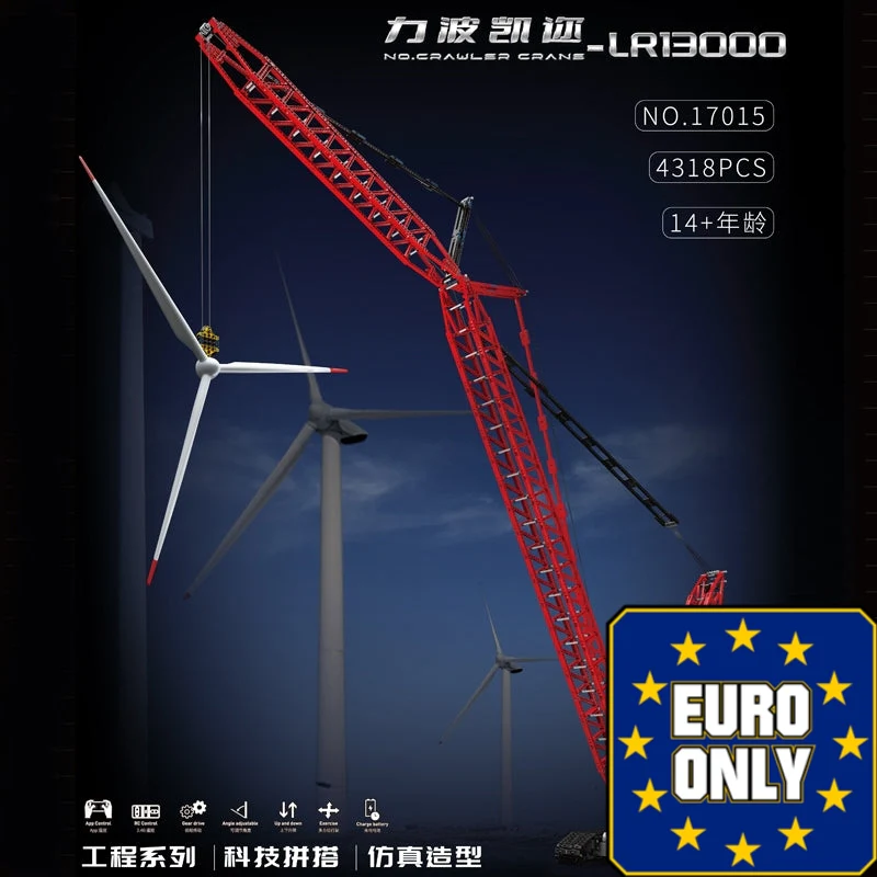 Mould King 17015 Crawler Crane Liebherr LR13000 OVP EU Warehouse Version - YWOBB