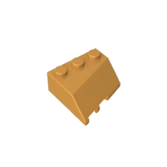GOBRICKS GDS-90045 Wedge 3 x 3 Sloped Right - YWOBB