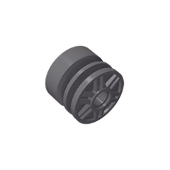 GOBRICKS GDS-1157 Wheel 18mm D. x 14mm with Pin Hole, Fake Bolts and Shallow Spokes - YWOBB