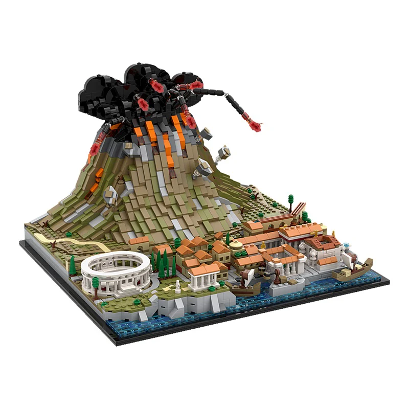 GOBRICKS MOC 159887 Vesuvius & Pompeii - YWOBB