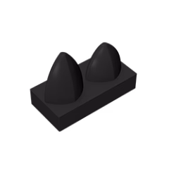 GOBRICKS GDS-1271 Modified 1 x 2 with 2 Teeth Vertical - YWOBB