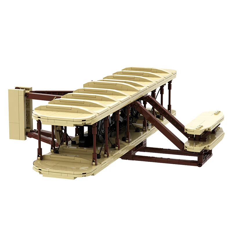 GOBRICKS MOC A0979 wright plane - YWOBB