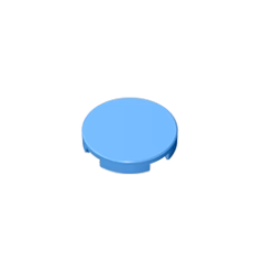 GOBRICKS GDS-611 Round 2 x 2 with Bottom Stud Holder - YWOBB