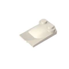 GOBRICKS GDS-M018 Slope Curved 3 x 2 x 2/3 with 2 Studs Wing End - YWOBB