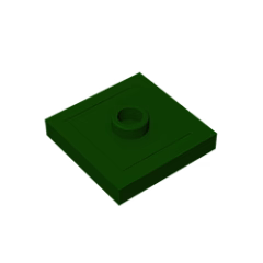 GOBRICKS GDS-805  Modified 2 x 2 with Groove and 1 Stud in Center - YWOBB