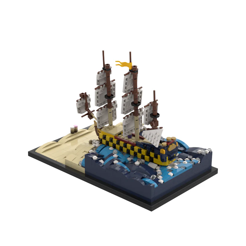 GOBRICKS MOC 184284 The Unicorn breaches through the dunes - YWOBB