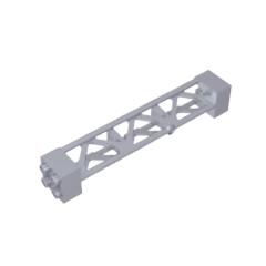 GOBRICKS GDS-M217 Support 2 x 2 x 10 Girder Triangular Vertical - Type 3 - 3 Posts 2 Sections - YWOBB