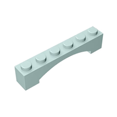 GOBRICKS GDS-679  Arch 1 x 6 Raised Arch - YWOBB