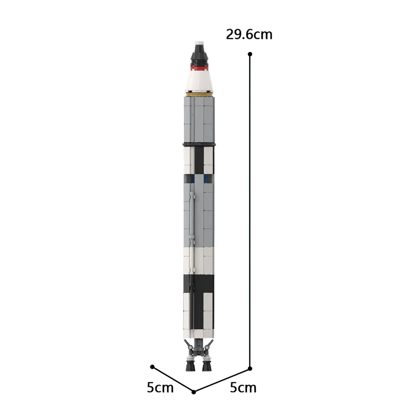 GOBRICKS MOC 34453 Gemini Titan rocket (Saturn V scale) - YWOBB