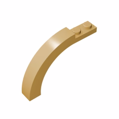 GOBRICKS GDS-720 Arch 1 x 6 x 3 1/3 Curved Top - YWOBB