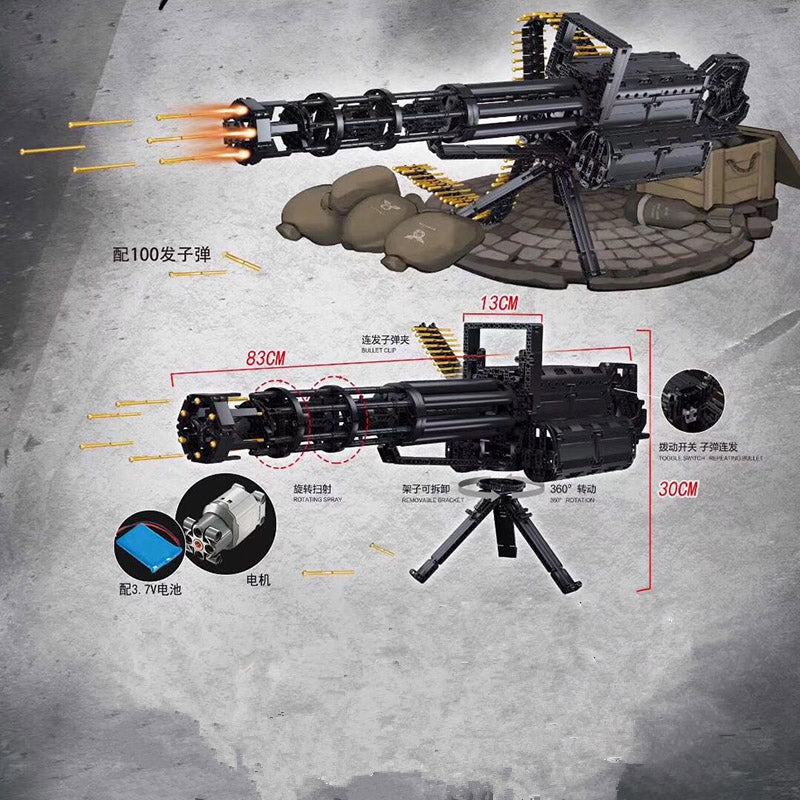 QIZHILE 86001 Gatling machine gun - YWOBB