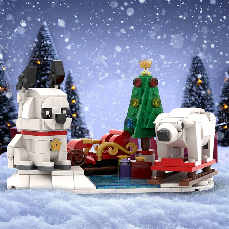 GOBRICKS MOC A1213 Christmas Sled - YWOBB