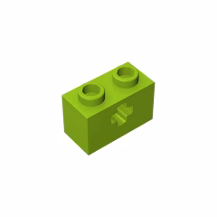 GOBRICKS GDS-633  Brick 1 x 2 with Axle Hole - YWOBB