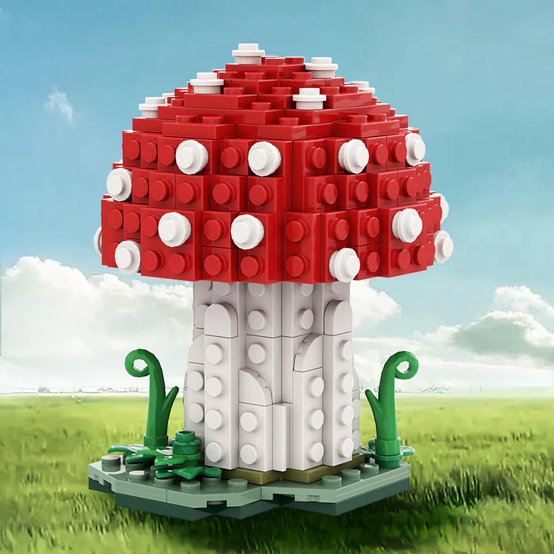 GOBRICKS MOC 145942 Amanita Muscaria Mushroom - YWOBB