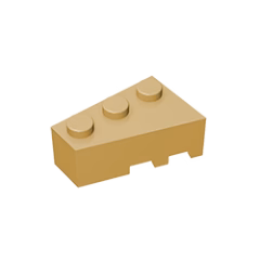 GOBRICKS GDS-594 Wedge 3 x 2 Left - YWOBB