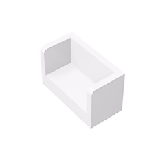 GOBRICKS GDS-1272 Panel 1 x 2 x 1 with Rounded Corners and 2 Sides - YWOBB