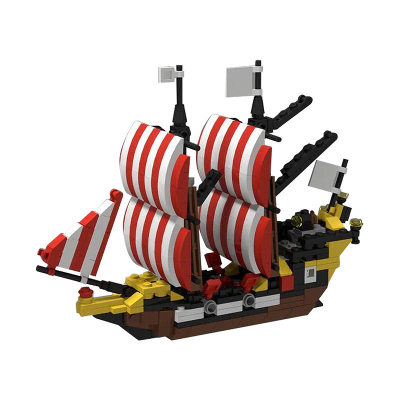 GOBRICKS MOC 145844 Mini Black Seas Barracuda 6285 - YWOBB