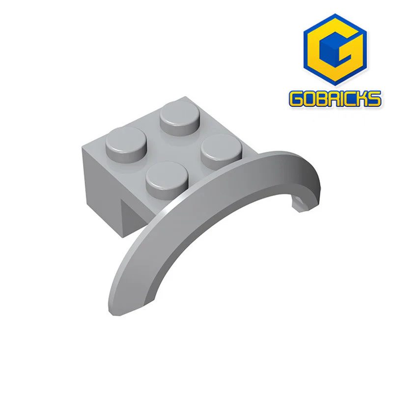 GOBRICKS GDS-1319 Mudguard 4 x 2 1/2 x 1 with Arch Round - YWOBB
