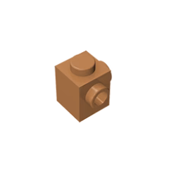 GOBRICKS GDS-1046 Modified 1 x 1 with Studs on 2 Sides, Adjacent - YWOBB