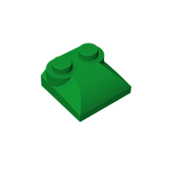 GOBRICKS GDS-800  Curved 2 x 2 x 2/3 with Two Studs and Curved Sides - YWOBB